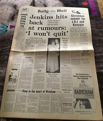 Daily Mail Newspaper 7 December 1968 Gina Lollobrigida Susannah York • £15