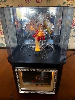 Vintage Kitschy MCM Sparkling Fiber Optic Flower Galaxy Lamp Clock Yirng Shehng • $49.95