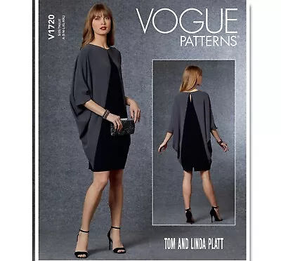 V1720 Vogue Sewing Pattern Designer Tom Linda Platt EASY Dress 8-26 031664508878 • $13.95