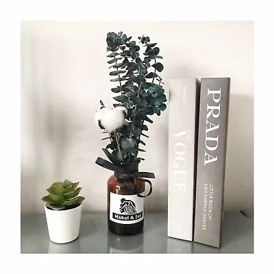 High Quality Dried Eucalyptus & Cotton Plant | Apothecary Bottle Display | Gift • £9.99