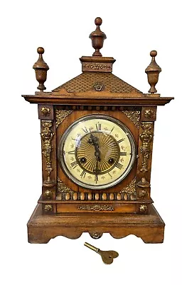 Gorgeous  Antique Carved  Bracket Clock By Haller German Maker - Superb • £350