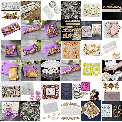 £3.25 • Buy Vintage Relief Baroque Silicone Fondant Mould Cake Border Decor Sugar Paste Mold