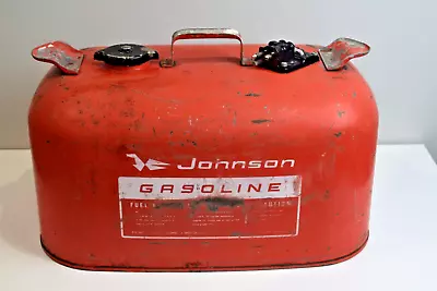 Vintage OMC Metal Outboard Motor Boat Marine 6 Gallon Fuel Gas Tank Can Johnson • $40