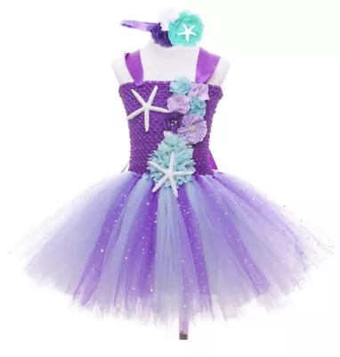 $39 • Buy Toddler Baby Girls Mermaid Dress Outfits Costume Birthday Floral Tutu Dress.