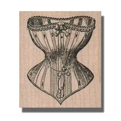 Mounted Rubber Stamp CORSET Clothing Victorian Steampunk Stamp Fetish NEW • $9.75