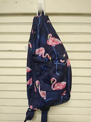 Vera Bradley Mini Sling Backpack In Flamingo Party  • $50