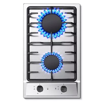 12 Inch Gas Cooktop 2 Burners NG/LPG Stainless Steel Drop-in Kitchen Gas Hob NEW • $85.99