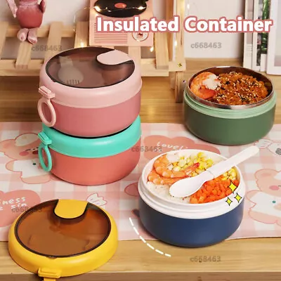 $23.49 • Buy 900ml Lunch Box Thermos Food Flask Stainless Steel Insulated Soup Jar Container