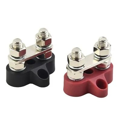 $14.63 • Buy M8 Red & Black Junction Block Power Post Insulated Terminal Stud-Battery 5/16
