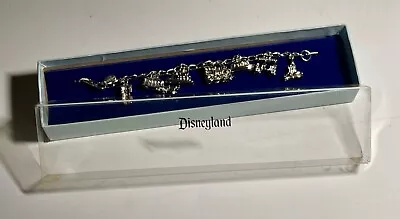 Vintage Disney Park Walt Disney Charms Silver Tone Disneyland Chain Bracelet • $55