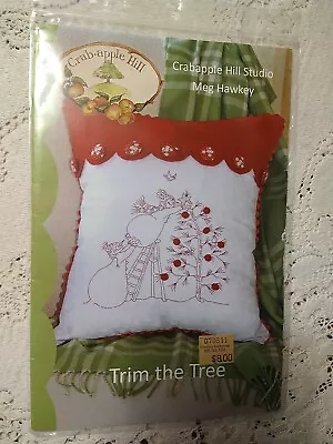 Crab-apple Hill Studio Pillow Embroidery Pattern - Trim The Tree - Meg Hawkey • $8