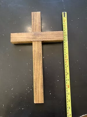 15Inch Large Wooden Cross Wall Hanging Christian Cross Made In USA • $15