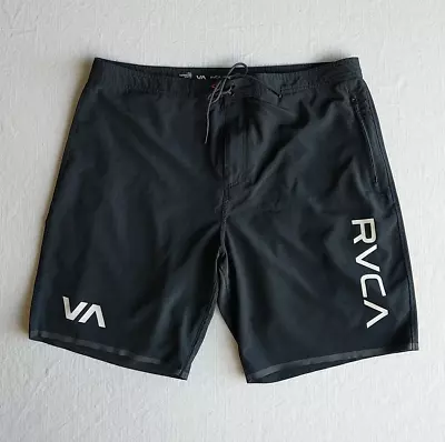 RVCA Staff III Dual Layer Shorts MMA BJJ Men's Size 38 Black Compression Liner • $60