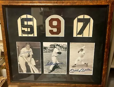  Mickey Mantle Ted Williams Dimaggio Autographed Signed Print W/ Jersey Numbers • $99