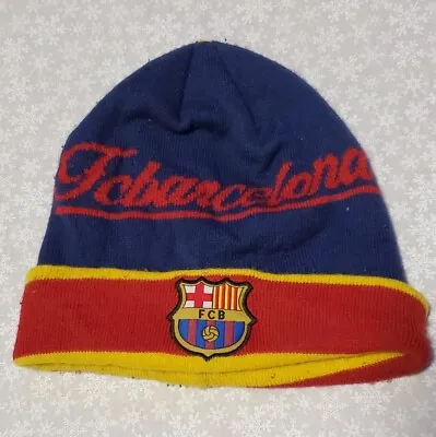Fc Barcelona Beanie Hat Maroon Yellow Blue Authentic Official Soccer Fcb  • $6.95