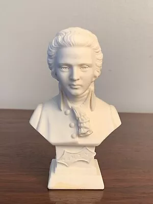 Mozart Bust Figurine By A. Giannelli Signed Dated 1981 Stands 4-5/8  Tall Italy • $12