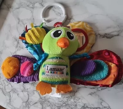 Lamaze LC27013  Jacques The Peacock. Rattle & Squeak Pram Toy Baby Pushchair Toy • £0.99