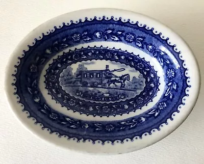 1927 B&O China Sm Oval Bowl Lamberton Baltimore & Ohio Railroad Horse Drawn Cart • $19.99