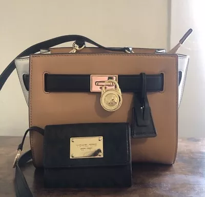 Michael Kors Hamilton Small Leather Crossbody Bag Purse With Wallet • $88