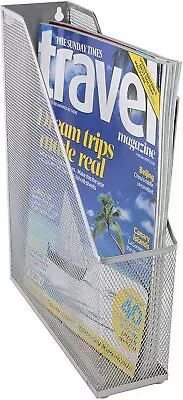 £8.99 • Buy Osco Silver Wire Mesh Desktop Magazine File Holder Rack