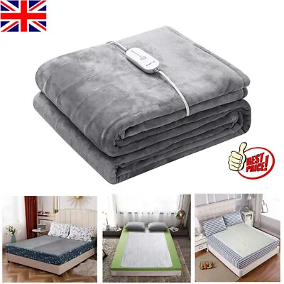 Electric Heated Under Blanket Comfort Control Fast Heat Up Cosy Warm Washable • £16.95