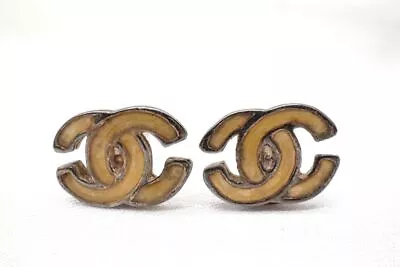 CHANEL 00T Mini Earrings Coco Mark CC Accessories Cream 7959j • £239.80