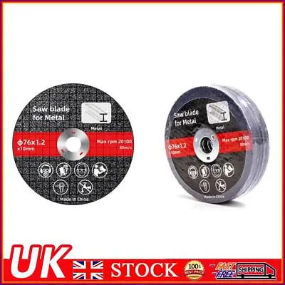 76mm Metal Cutting Discs Sanding Grinding Wheels Blades Electric Angle Grinder • £7.89