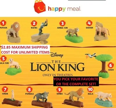 2019 McDonalds Disney THE LION KING Happy Meal Toys PRICES SLASHED $1.50 TOYS! • $2