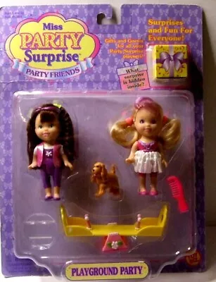 Toy Biz Miss Party Surprise Party Friends Playground 2 Party Dolls With Dog • $49.95