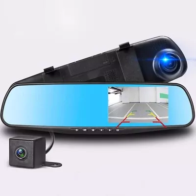 4.3  HD Mirror Dash Cam Car DVR Camera Video Recorder Motion Detection Sensor • $38.53