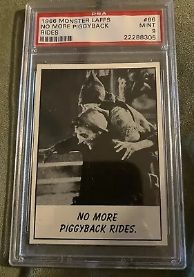 1966 Monster Laffs #66 NO MORE PIGGYBACK RIDES PSA 9 LAST CARD OF THE SET Beauty • $27.99