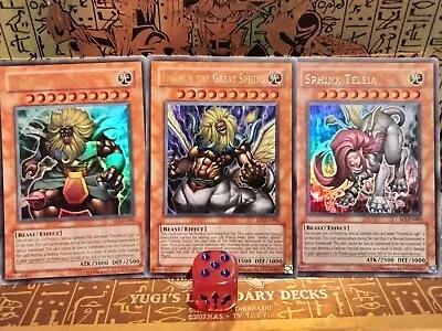 Yu-Gi-Oh! 3 CARD SPHINX SET - Theinen - Teleia - Andro - EP1-EN001 002 003 NM/EX • $9.99