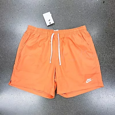 NWT Nike AR2382-871 Men's Sportswear SPE Woven Lined Flow Shorts Orange Trance L • $34.95