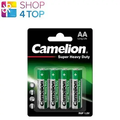 4 Camelion Aa Batteries R6P UM3 Super Heavy Duty Long Life 1.5V 4BL Exp 2023 New • $3.54