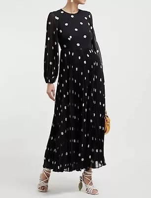Zimmermann Size 0 Sunray Polka Dot Print Pleated Dress • $150