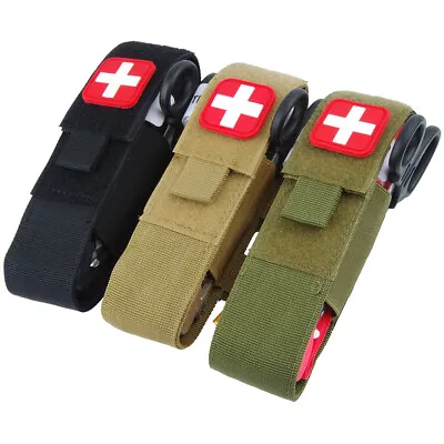 Tourniquet Holder Case Outdoor Tactical Molle Trauma Medical EMT Kit Shear Pouch • $9.98