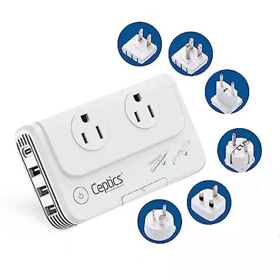 Ceptics Travel Voltage Converter -200W Convert 220V To 110V For Curling Iron... • $86.48