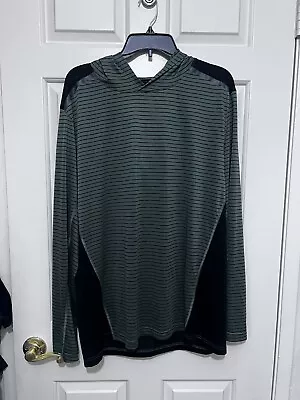 NEW MSX By Michael Strahan L Mens Yoga T Shirt Long Sleeve Hoodie Striped • $14.22