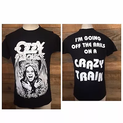 Ozzy Osbourne Crazy Train Going Off The Rails Black Unisex T-shirt Size Medium • $13.88