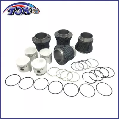 New VW Beetle Thing Engine Piston Set W/ 85.5mm Std. W/ Cylinders Flat CR 7.7:1 • $128.95