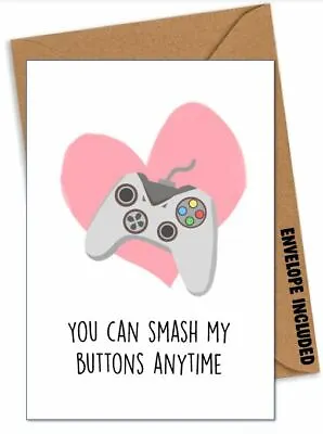 Funny Gaming Valentines Anniversary Birthday Card XBOX Husband Boyfriend AGK • £2.99