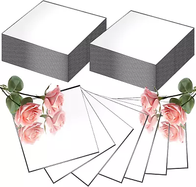 30 PCS Acrylic Mini Mirror Tiles Self Adhesive 3 Inches Square High-Definition  • $9.99