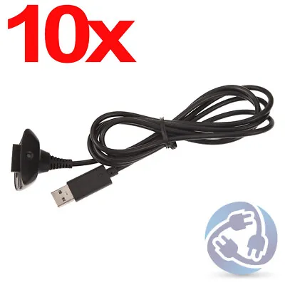 10X Black USB Play N Charging Cable Cord For Xbox 360 Wireless Controller • $35.99