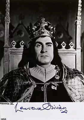 LAURENCE OLIVIER Signed 'Richard III' Photograph - Film & Stage Actor - Preprint • £6.99