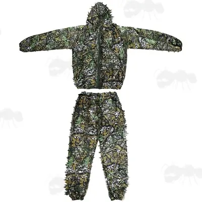 Trouser Jacket Ghillie Camouflage Suit 3D LEAF CAMO HUNTING FISHING CAMERA HIDE • £20