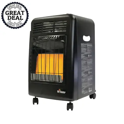 Cabinet Propane Space Heater 18000 BTU W/Hose & Regulator Quiet Odorless Heat • $114.99