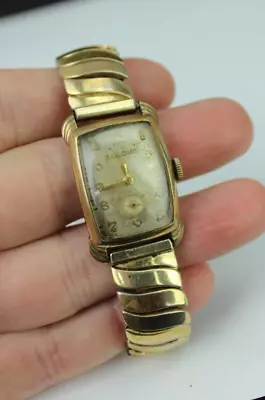 Men's 1946 Vintage BULOVA Watch 10k GOLD Rgp 17J NEW YORK 1/20 12K GOLD 21mm • £115.81