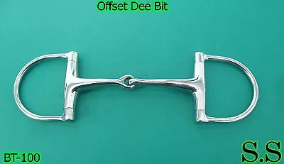 Dee Bit - DD Offset Dee Bit Steel Snaffle Mouth Bit BT-0100 • $13.90
