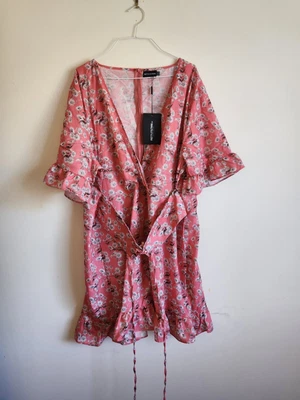 $15 • Buy Pretty Little Thing PLT - Plus Size Party Dress With Corset Belt BWNT Size 20/22