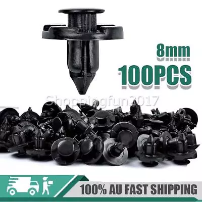 100pcs 8mm Hole Car Plastic Rivets Body Fastener Bumper Push Clips For Nissan OZ • $17.10